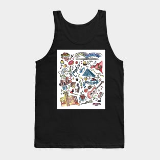 MemphisTennessee Watercolor Wall Art Tank Top